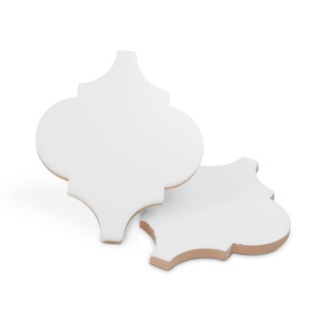 płytka ceramiczna arabeska biała matowa metr