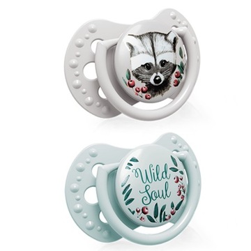 LOVI smoczek uspokajający Wild Soul nieb 2szt 0-2m
