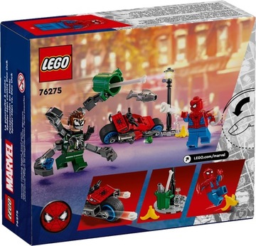 LEGO MARVEL SPIDERMAN 76275 Pościg na motocyklu Dr Ock + TORBA PREZENTOWA