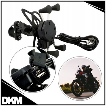 ЗАРЯДНОЕ УСТРОЙСТВО ДЛЯ МОТОЦИКЛА USB 2A X РУЧКА