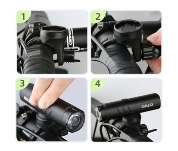 Lampka do roweru przednia GIYO GL-M800T GOPRO