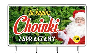 SOLIDNY BANER REKLAMOWY 200x100 CHOINKI,KARP