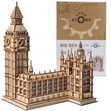 Little Story Drewniane Puzzle Model 3D DIY - Big Ben Wieża Zegarowa