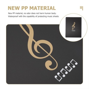 Папка-переплет А4 «МУЗЫКА» Папка на кольцах ЧЕРНАЯ НОТА