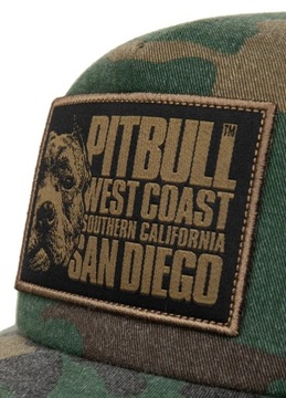 PITBULL WEST COAST CZAPKA MESH SNAPBACK BLOOD DOG WOODLAND CAMO