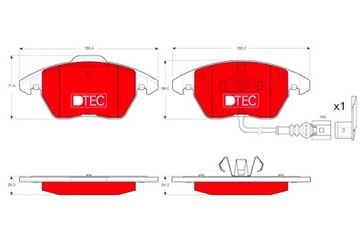 KLOCKI HAMULCOWE CERAMICZNE PRZÓD AUDI A1 A3 TT SEAT ALTEA ALTEA XL