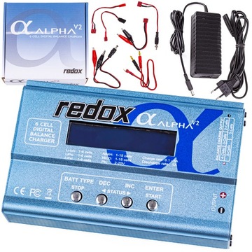 Ładowarka Mikroprocesorowa Redox Alpha V2 COMBO + ZASILACZ do pakietów