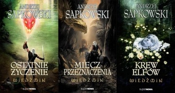 PAKIET WIEDŹMIN TOM 1-3 OSTATNIE + MIECZ + KREW