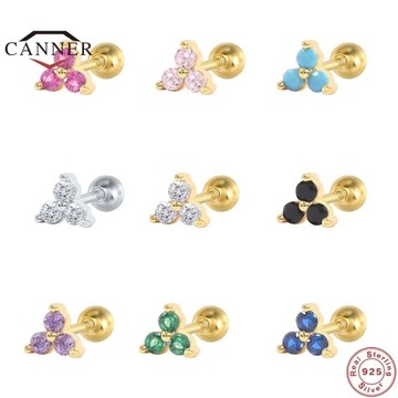 CANNER Маленький треугольный цветной циркон с резьбой CZ