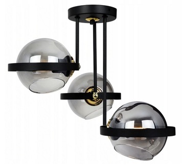 LAMPA WISZĄCA ŻYRANDOL RING3 GRAFIT PIERŚCIEŃ Fi14