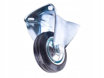 KOŁO KÓŁKO STAŁE METALOWO GUMOWE DO WÓZKA 80MM