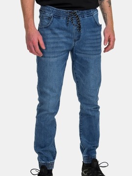 SPODNIE JEANSY MĘSKIE JOGGERY JEANSOWE NIEBIESKIE 2XL