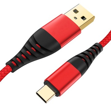 TYP-C WZMACNIANY KABEL QUICK CHARGE QC 3.0 3A 2M
