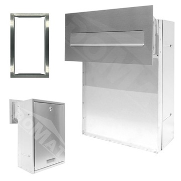 Skrzynka na listy JONIEC SMZM 285×145 z maskownicą INOX
