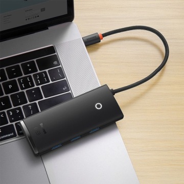 АДАПТЕР-ХАБ BASEUS 5 в 1 ДОК-СТАНЦИЯ USB-C 3xUSB 3.0 HDMI 4K PD 100 Вт
