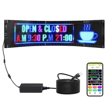 Reklama LED Wyświetlacz Tablica Ekran 83.5 x 20 cm