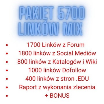 Pozycjonowanie strony - 5700 linków SEO + Bonus