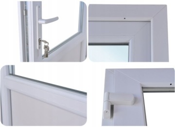 Внешние двери UPVC белые 110 x 210 магазин правый ON STOCK