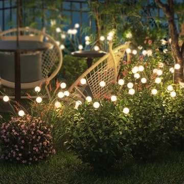 2 шаровых садовых светильника Firefly Swing 10LED на солнечных батареях