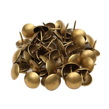 100 szt. Gwoździe tapicerskie w kolorze antycznego brązu 10x10mm