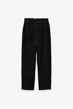 ZARA SPODNIE JOGGERY 34/XS PAPERBAG CZARNE NOWE