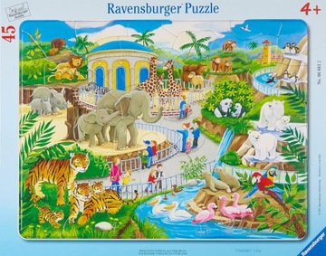 BRAK 1 ELEMENTU/// PUZZLE RAVENSBURBER 06661 WIZYTA W ZOO