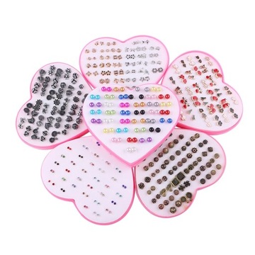 18/36/100 пар женских маленьких пластиковых серег со звездой и луной