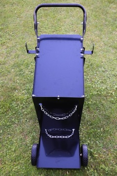 WÓZEK SPAWALNICZY DO SPAWANIA Z PÓŁKĄ NA BUTLĘ 3 PÓŁKI MOBILNY UDŹWIG 60 KG