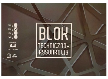 Blok Rysunkowy A4 250g 20 kartek