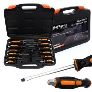 НАБОР ОТВЕРТОК KRAFT&DELE С МАГНИТОМ ДЛЯ НАРЕЗКИ 12 ШТ. KD10284