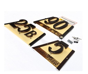 Номер дома, номер объекта Алюминиевая 3D табличка