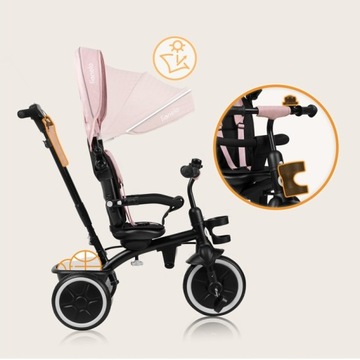 ТРЕХКОЛЕСНАЯ ДЕТСКАЯ АВТОМОБИЛЬ 2-в-1 ПОВОРОТНАЯ НА 360° LIONELO BERRY