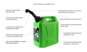 КАНИСТРА 5 Л С АВТОМАТИЧЕСКОЙ ЗЕЛЕНОЙ ВОРОНКОЙ
