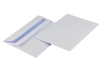 Koperta listowa pocztowa kurierowa z klejem biała C6 114x162 mm 1000 sztuk