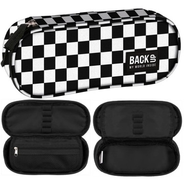 PIÓRNIK SZKOLNY SASZETKA Z ORGANIZEREM SZACHOWNICA KRATKA BACKUP