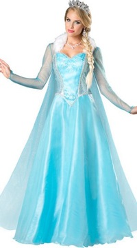 STRÓJ KOSTIUM SUKIENKA ELZA ELSA COSPLAY