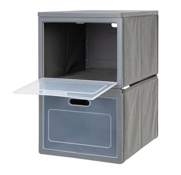 Szafka składana Box 2 30 x 50 x 40 cm szara z 2 przegródkami Camp4
