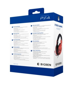 Стереогарнитура BigBen V3 (PS4/PS5) — красная