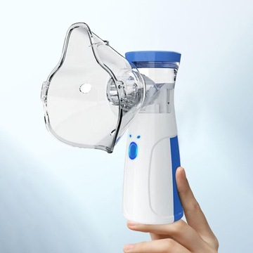 Ręczny inhalator parowy Nebulizator siatkowy Mały niebieski