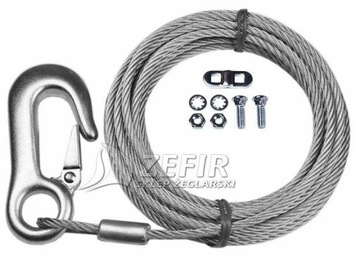 LINA OCYNKOWANA Z HAKIEM DO WCIĄGARKI 6,1m- 03012