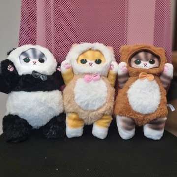 Maskotka pluszak mały kot mofusand w kostiumie pandy 26cm