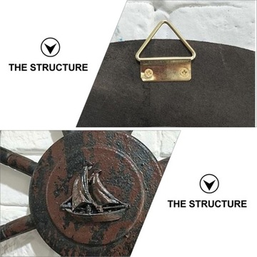 Деревянная табличка для домашнего декора, руль корабля