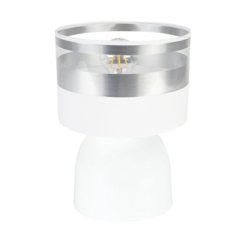 LAMPA STOŁOWA NOCNA ABAŻUR CHROM WYBÓR LED