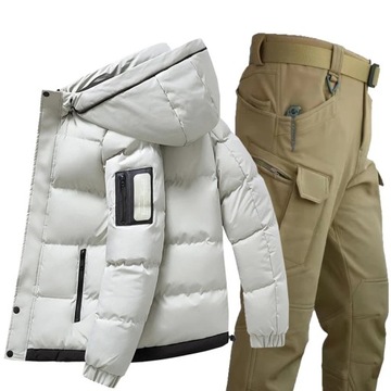 Kombinezon termiczny nowe męskie zimowe ciepłe zestawy ubrania rskie sport