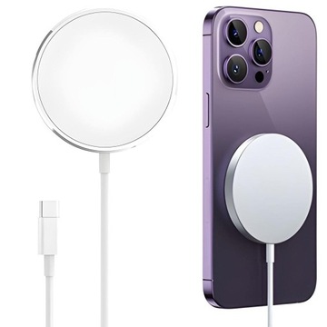 ŁADOWARKA INDUKCYJNA DO IPHONE APPLE WATCH AIRPODS DO MAGSAFE BIAŁA
