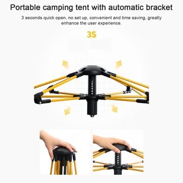 ТУРИСТИЧЕСКАЯ ПАЛАТКА КЕМПИНГОВАЯ ПАЛАТКА ДЛЯ 3-4 ЧЕЛОВЕК С 2 ДВЕРЯМИ И 2 ОКНАМИ
