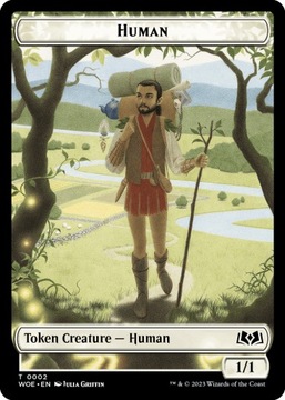 MTG 5x Human Token