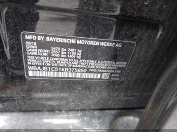 BMW Seria 5 G30-G31 2019 BMW Seria 5 2019 BMW 530E XDRIVE IPERFORMANCE 2.0 Benzyna 180KM, zdjęcie 14