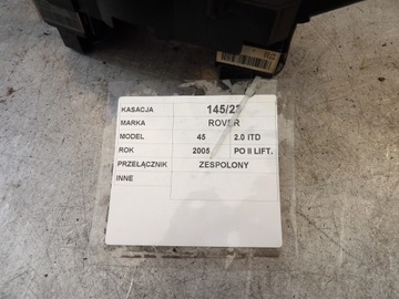 PŘEPÍNAČ KOMBINOVANÝ ROVER 45 FACELIFT 37176A, 37178A