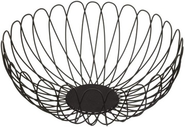 KOSZ METALOWY NA OWOCE WARZYWA PATERA KOSZYK CZARNY MISKA MISA 30,5cm